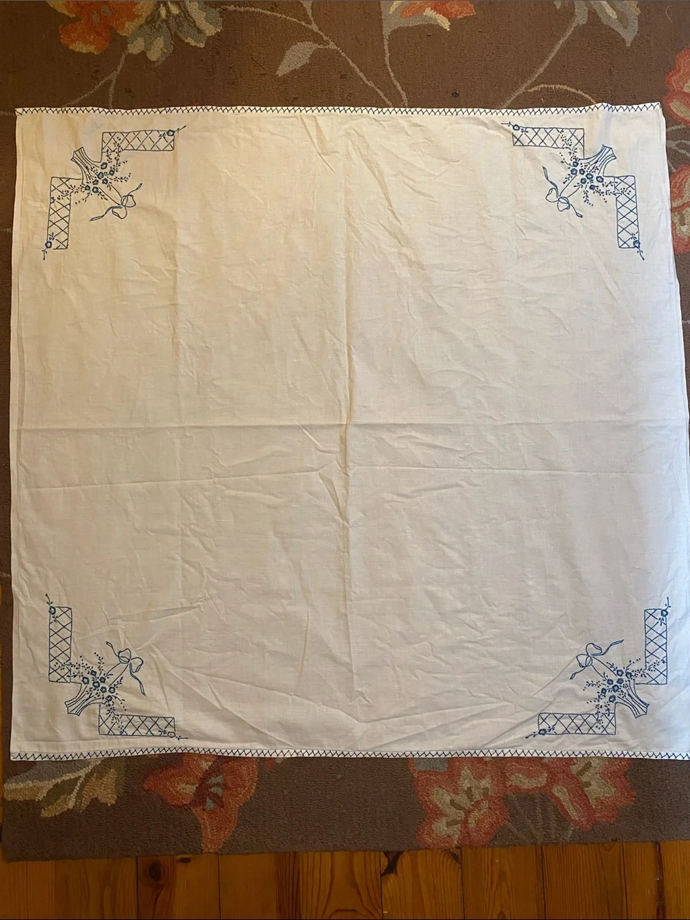 Vintage Handmade Embroidered & Crocheted Linens Bundle